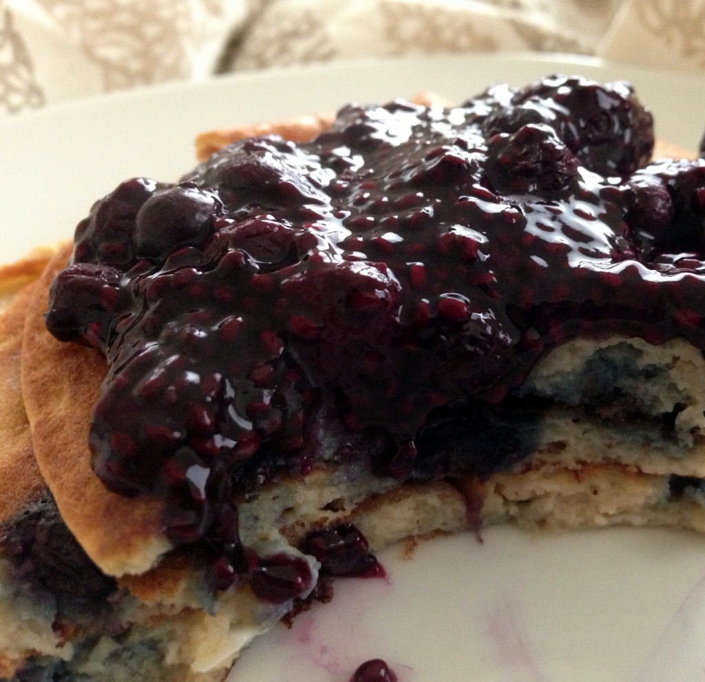 Blueberry Chia Jam - low sugar, healthy, fiber. Follow GuessWhosCooking.com on Twitter @guesswhoscookin