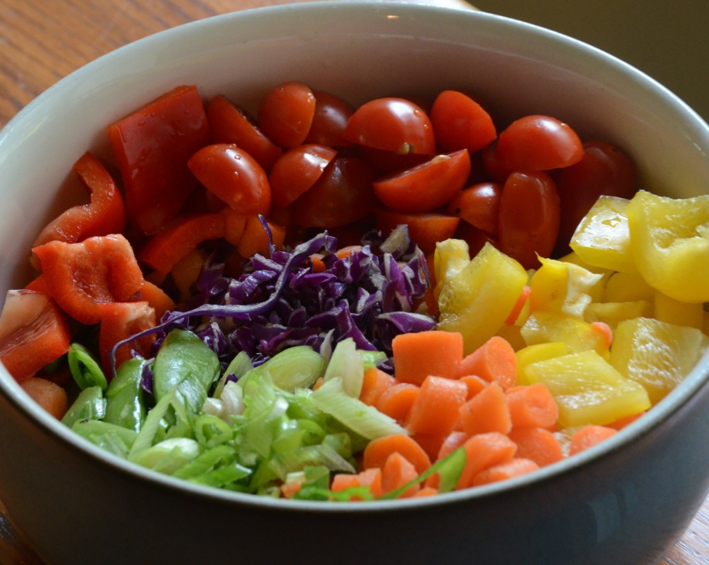 Thai Peanut Rainbow Salad - healthy, dairy free, gluten free. guesswhoscooking.com
