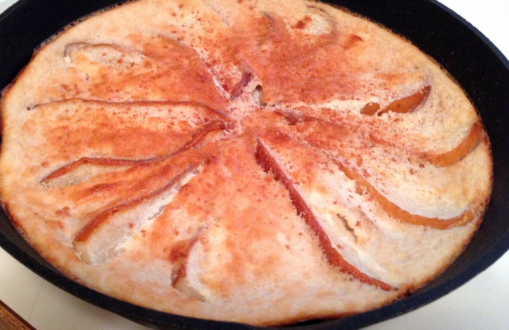 Pear Clafoutis - dairy free and gluten free. guesswhoscooking.com