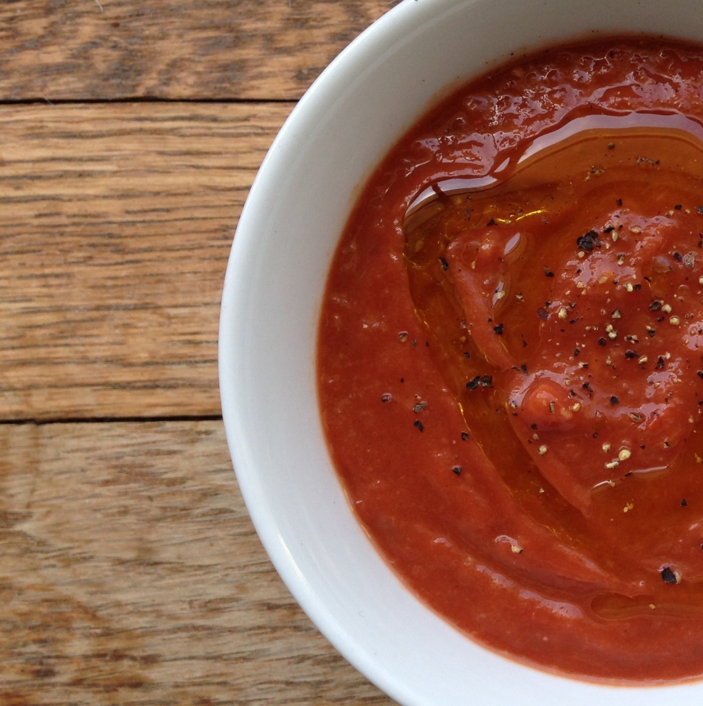 Roasted Tomato Soup | GuessWhosCooking.com | simple, healthy, plant based, dairy free, gluten free, vegan, nut free, soy free.