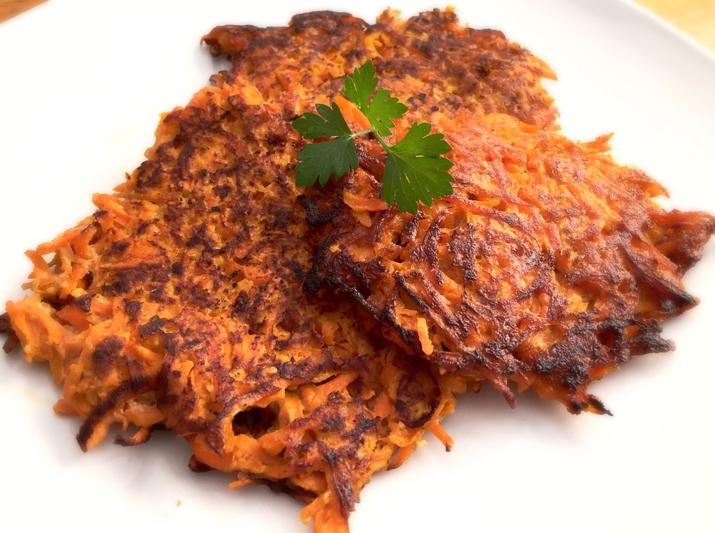 Carrot Pancakes | GuessWhosCooking.com | Healthy, easy, gluten free, dairy free, vegetarian, low carb