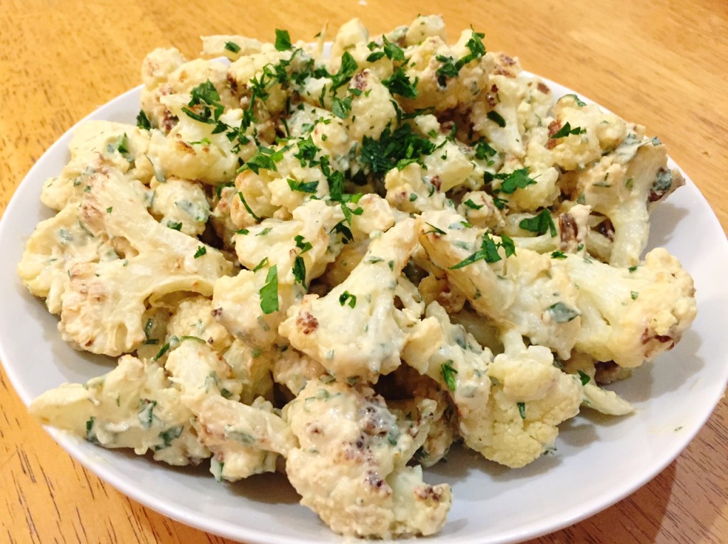 Roasted Cauliflower with Tahini Sauce | GuessWhosCooking.com | Healthy, dairy free, vegan, vegetarian, low carb, gluten free, plant based