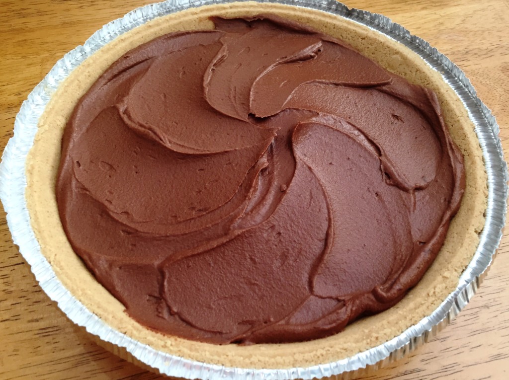 Chocolate Pumpkin Pie (no bake) | GuessWhosCooking.com | Healthy, easy, dairy free, egg free, vegan, vegetarian, low carb, less sugar added, can be made gluten-free