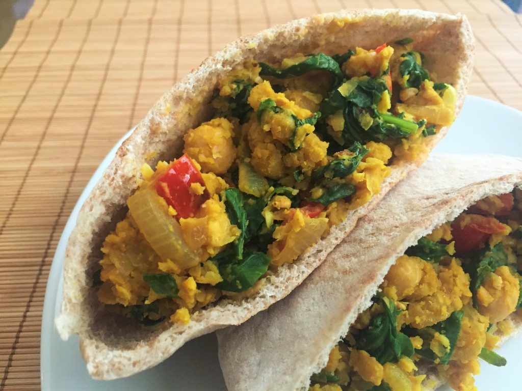 Breakfast Chickpea Pitas | Guess Who's Cooking | Healthy, plant-based, vegan, vegetarian, dairy-free, whole grain