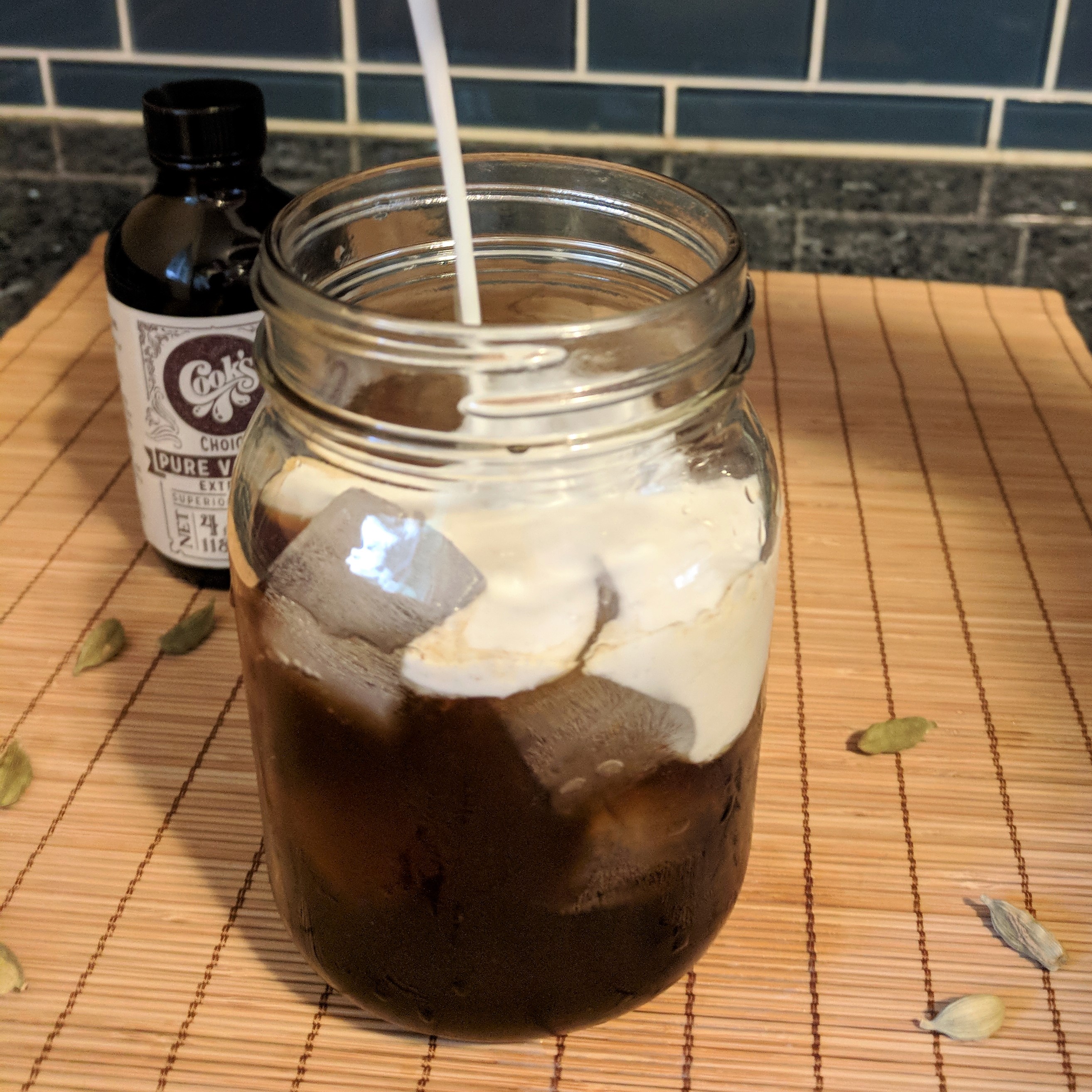 Cold Brew Thai Coffee | Smooth, creamy and sweet without milk and little added sugar. Easy, vegan, and lightly sweetened. Guess Who's Cooking