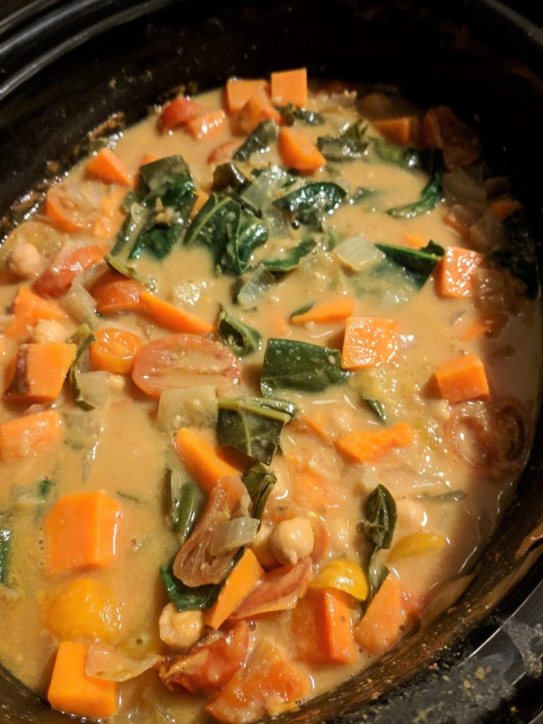 African Peanut Stew image, finished in slow cooker