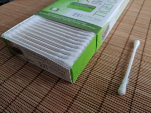 Organic cotton swabs and cotton swab with plastic